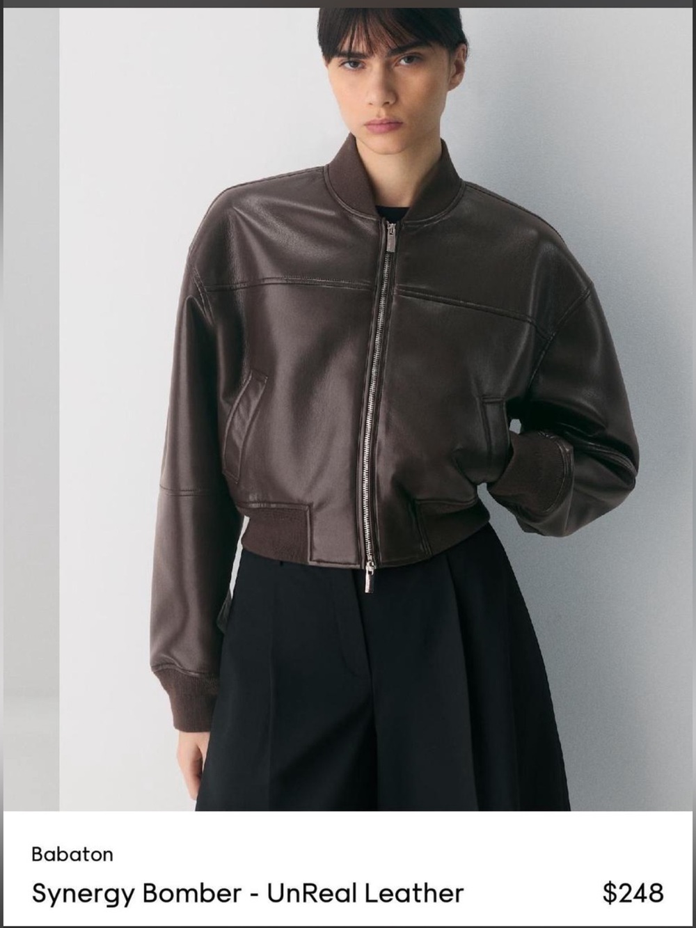 Aritzia Babaton Synergy Bomber Jacket